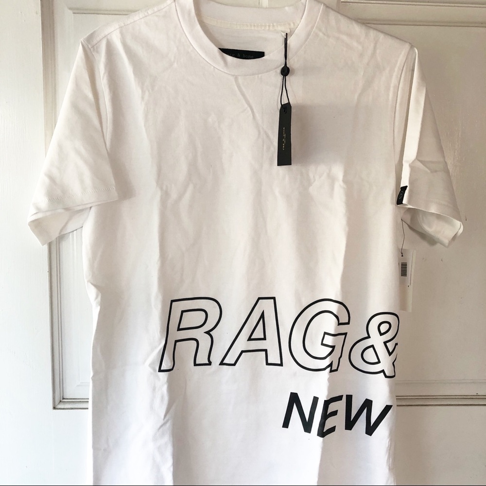 Rag & bone logo t shirt size small